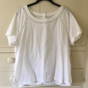 Cotton button back pretty detail top